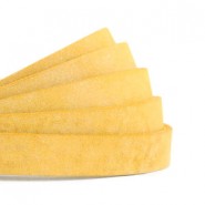 DQ Lederband flach 10mm Mineral yellow